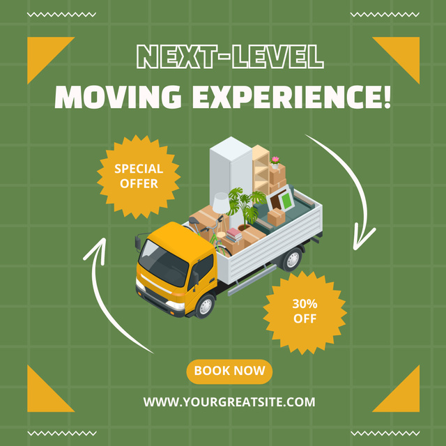 Special Offer of Next-Level Moving Services Instagram AD – шаблон для дизайну