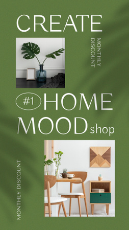 Home Decor Offer with Cozy Room Instagram Video Story Modelo de Design