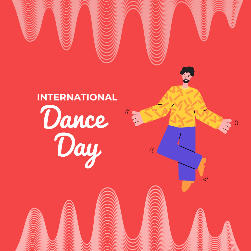 International Dance Day Announcement Instagram Šablona návrhu