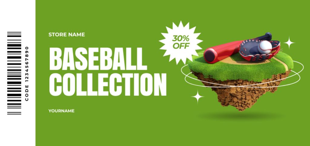 Szablon projektu Durable Baseball Gear for Sale Offer Coupon Din Large