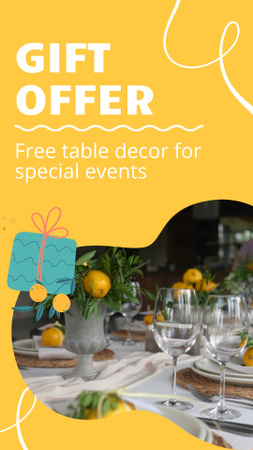 Special Table Decor As Gift Offer Instagram Video Story Design Template