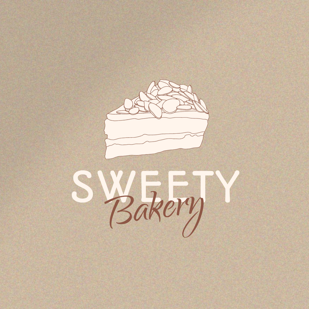 Sweets Store Offer with Delicious Cake Logo 1080x1080pxデザインテンプレート