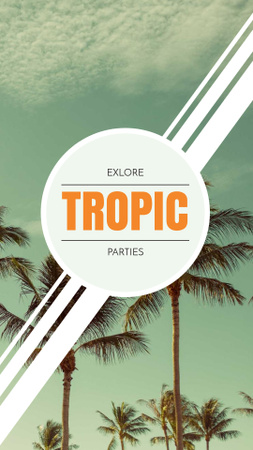 Trip Offer with Palm Trees Instagram Story Design Template