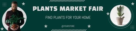 Platilla de diseño Plants in Pots Market Promotion Ebay Store Billboard