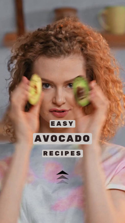 Avocado Recipes with Wooden Spoons and Spices Instagram Video Story Design Template