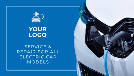 Modèle de visuel Service de voiture pour véhicules électriques - Business Card US