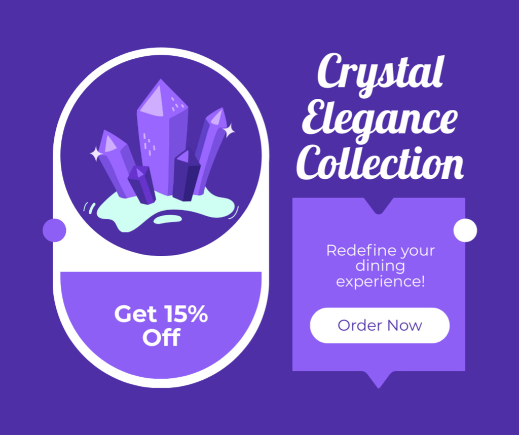 Crystal Stones Collection At Reduced Price Offer Facebook Design Template