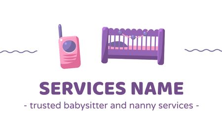 Trusted Babysitting Service Offer Business card Design Template