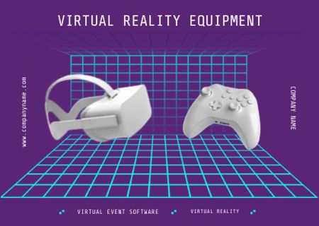 VR Equipment Sale Offer Card Modelo de Design