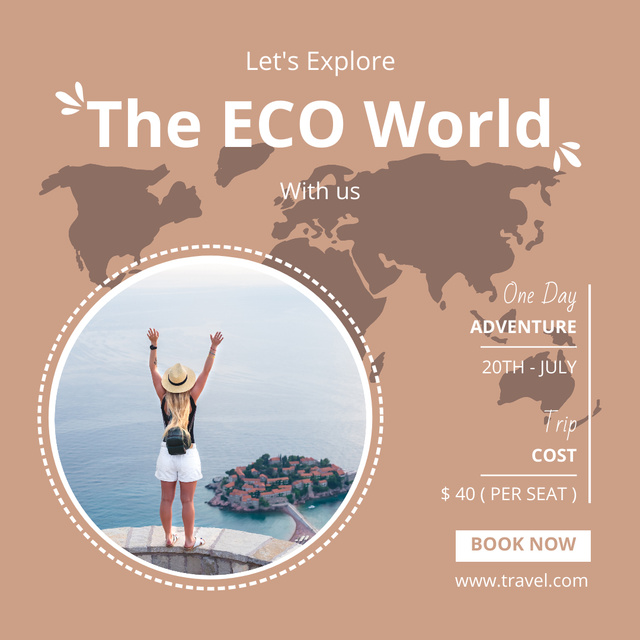 Modèle de visuel The ECO World travel tour - Animated Post