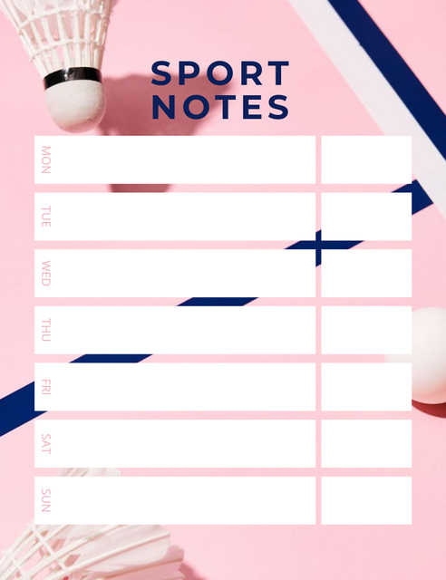 Blanks for Sport Notes Notepad 107x139mmデザインテンプレート