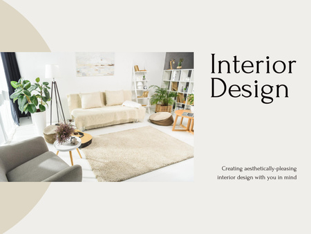 Template di design Concetto di servizio di interior design Avorio Presentation