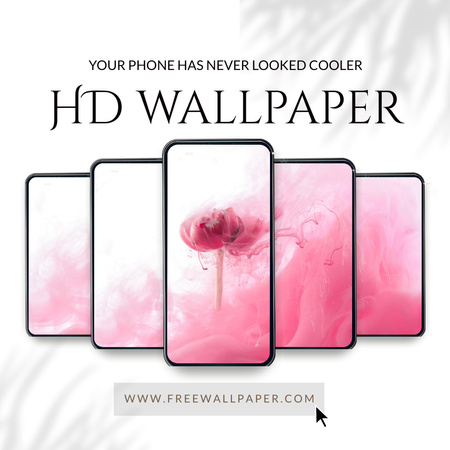 Offer Apps with Wallpapers for Smartphones Instagram Design Template