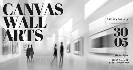 Modèle de visuel Canvas Wall Arts Exhibition - Facebook AD