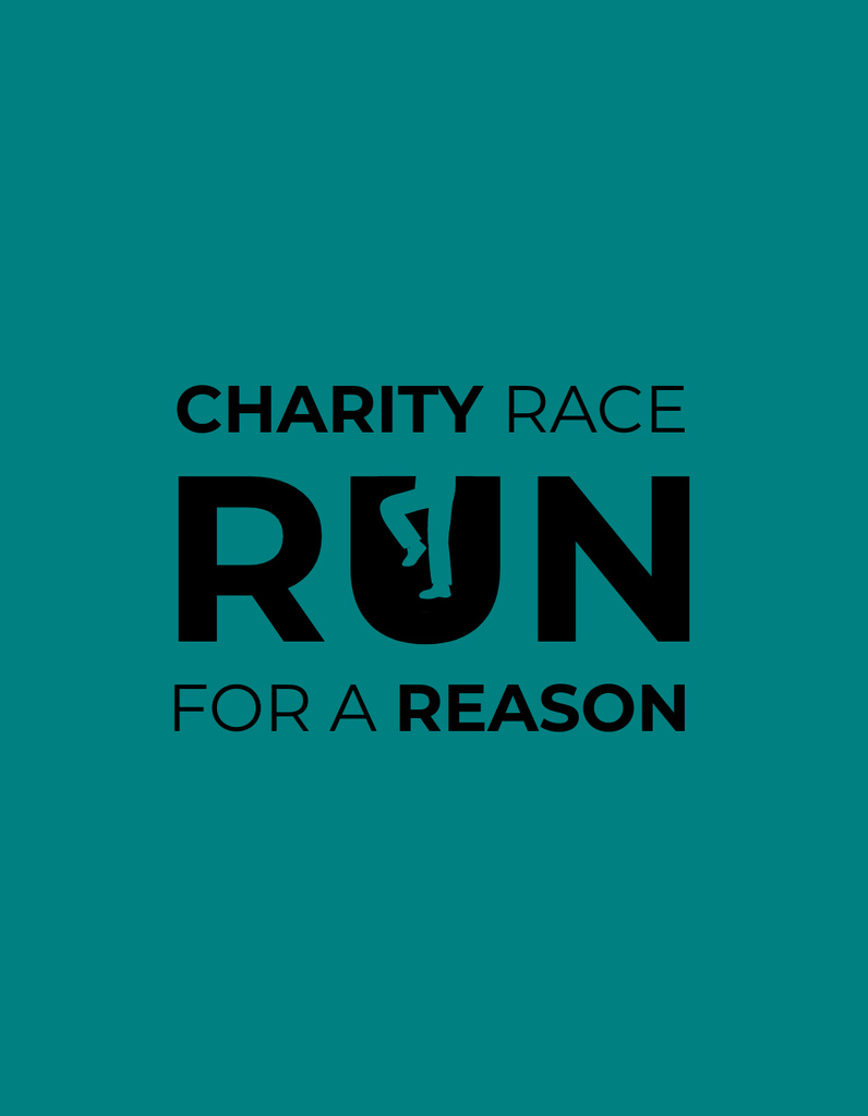 Charity Race Event Announcement T-Shirt Tasarım Şablonu