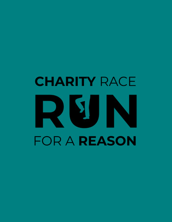 Charity Race Event Announcement T-Shirt Design Template