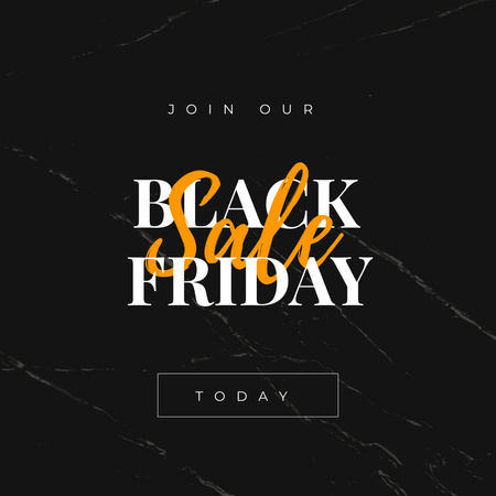 Black Friday sale on marble Instagram Design Template