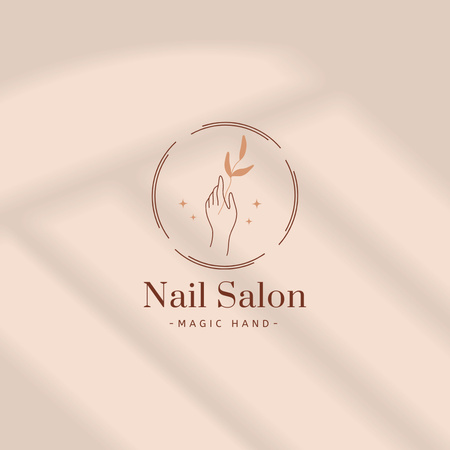Nail Salon Services Offer Logoデザインテンプレート