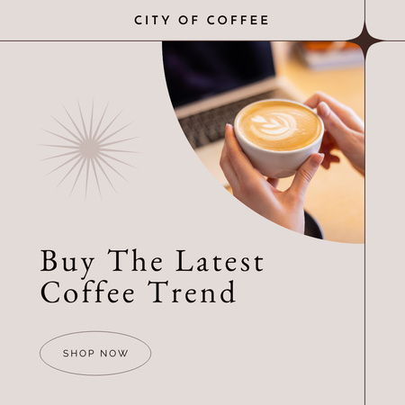 Plantilla de diseño de tradición del café en el trabajo Instagram AD 