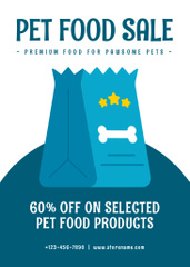 Animal Food Sale Offer on Blue