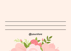 Thank You For Your Purchase Phrase with Beautiful Pink Flowers