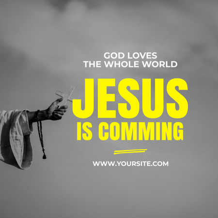 Phrase about Love of Jesus Instagram Design Template