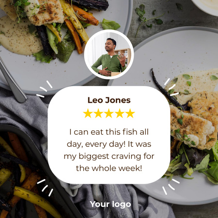 Customer's Review about Dish Instagram Design Template