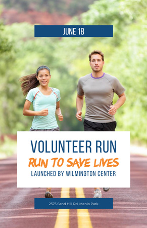 Platilla de diseño Summer Charity Run for Lives Invitation 5.5x8.5in