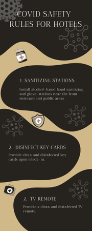  Rules of Conduct During Covid for Travelers Infographic Design Template