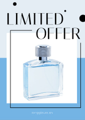 Perfume Offer with Glass Bottle in Blue
