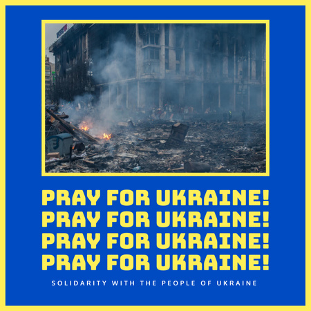 Plantilla de diseño de Guerra y agresión en territorio ucraniano Instagram 