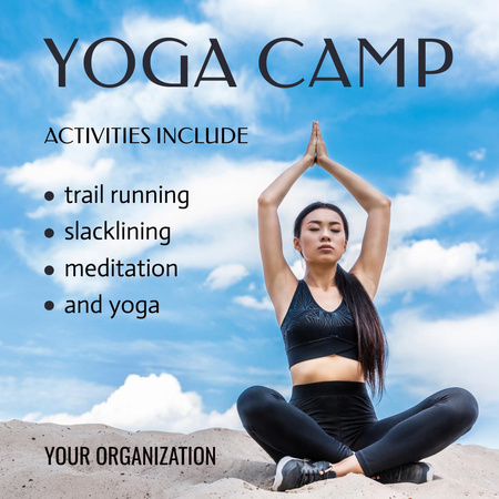 Yoga Camp Advertising Instagram Design Template