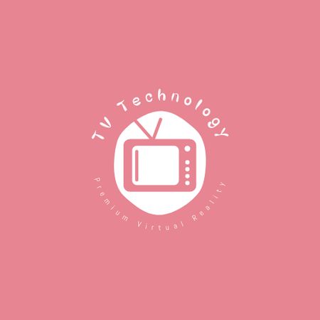 Television Technology Advertising Logo Πρότυπο σχεδίασης