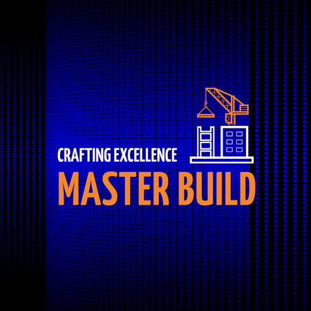クレーンを使った素晴らしい建設会社のサービスプロモーション Animated Logoデザインテンプレート