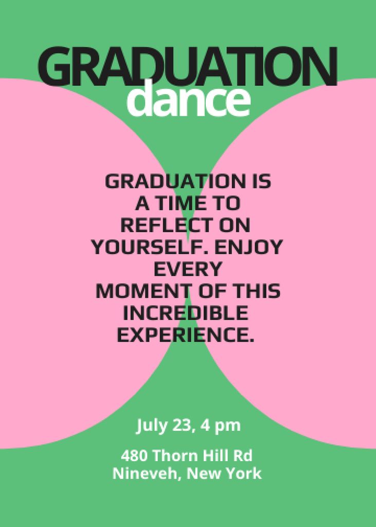 Exciting Graduation Dance Party Announcement Invitation tervezősablon