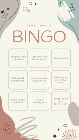 Plantilla de diseño de Lista de bingo para el día perfecto Instagram Story 