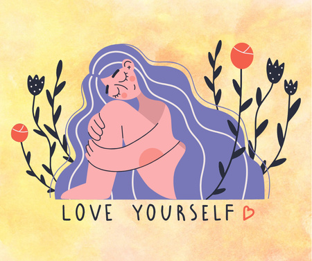 Platilla de diseño Inspirational Phrase to Love Oneself Facebook