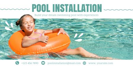 Pool Installation Services Offer Image tervezősablon