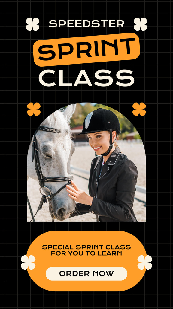 Special Equestrian Sprint Class Offer Instagram Story Šablona návrhu