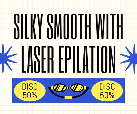 Platilla de diseño Silk Skin with Laser Hair Removal Facebook