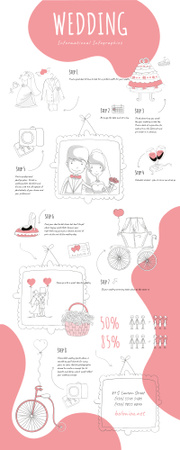 Informational infographics about Wedding Infographicデザインテンプレート