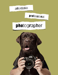 Photography Services Offer with Dog's Head