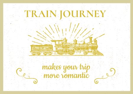Platilla de diseño Citation about Train journey Card