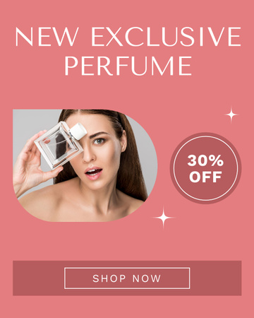 Oferta de Novo Perfume Exclusivo Instagram Post Vertical Modelo de Design