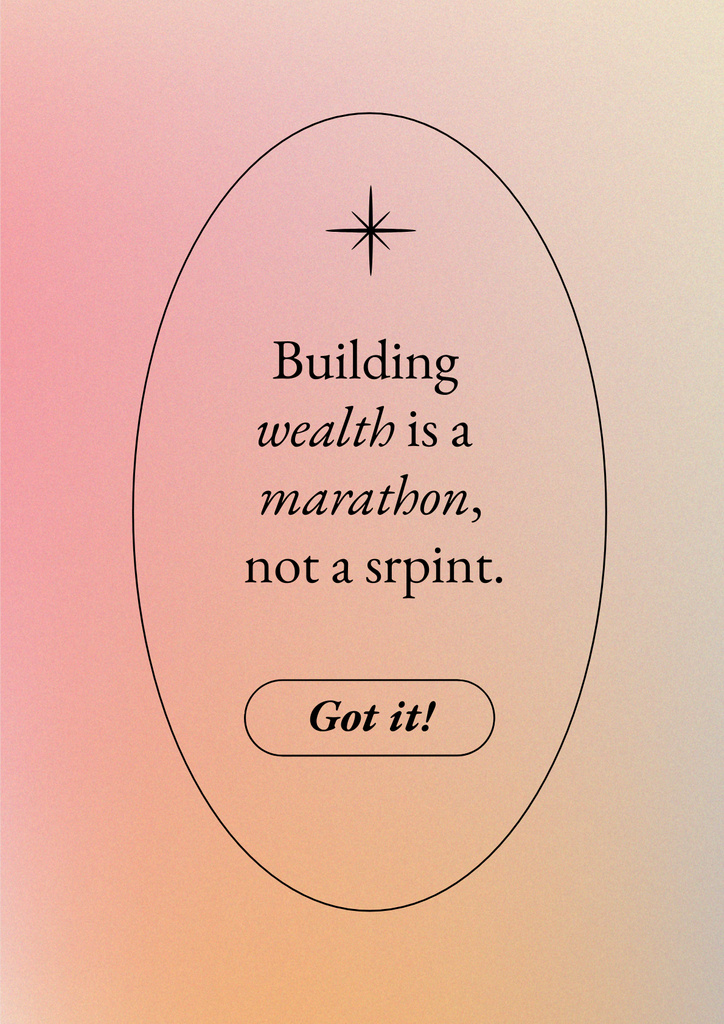 Wealth Inspirational Quote Poster tervezősablon