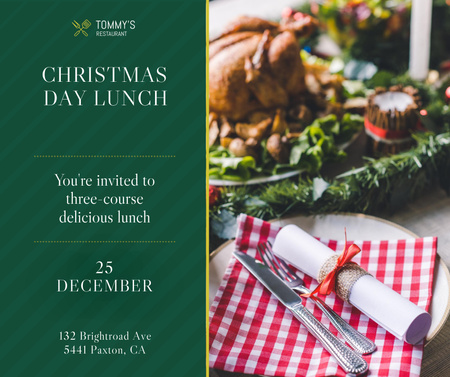 Template di design Christmas Holiday Lunch Announcement Facebook