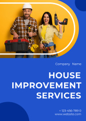 Man and Woman on House Improvement Service Offer