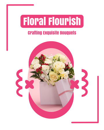 Offer of Craft Bouquets of Fresh Flowers Instagram Post Vertical Design Template
