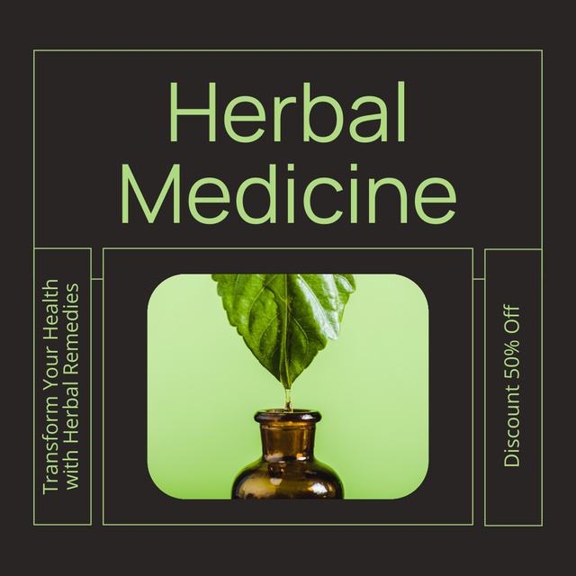 Szablon projektu Balanced Herbal Medicine At Half Price Offer Instagram