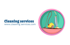Cleaning Services Offer with Vacuum Cleaner